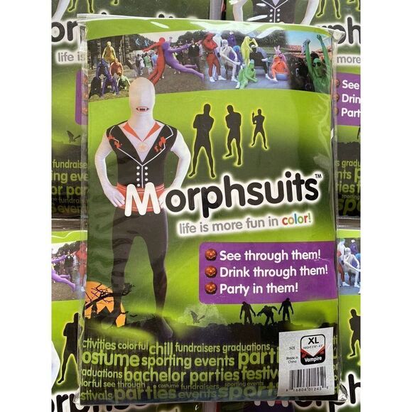 Morphsuits Vampire Halloween Costume Roll Play Lot Of 5 Unisex Size XL - Picture 2 of 3